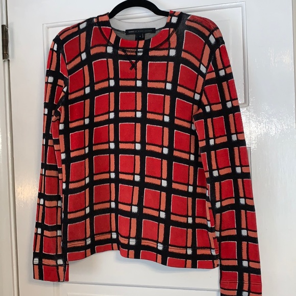 Small Marc By Marc Jacobs color block crew neck long sleeve sweater top - Picture 1 of 4